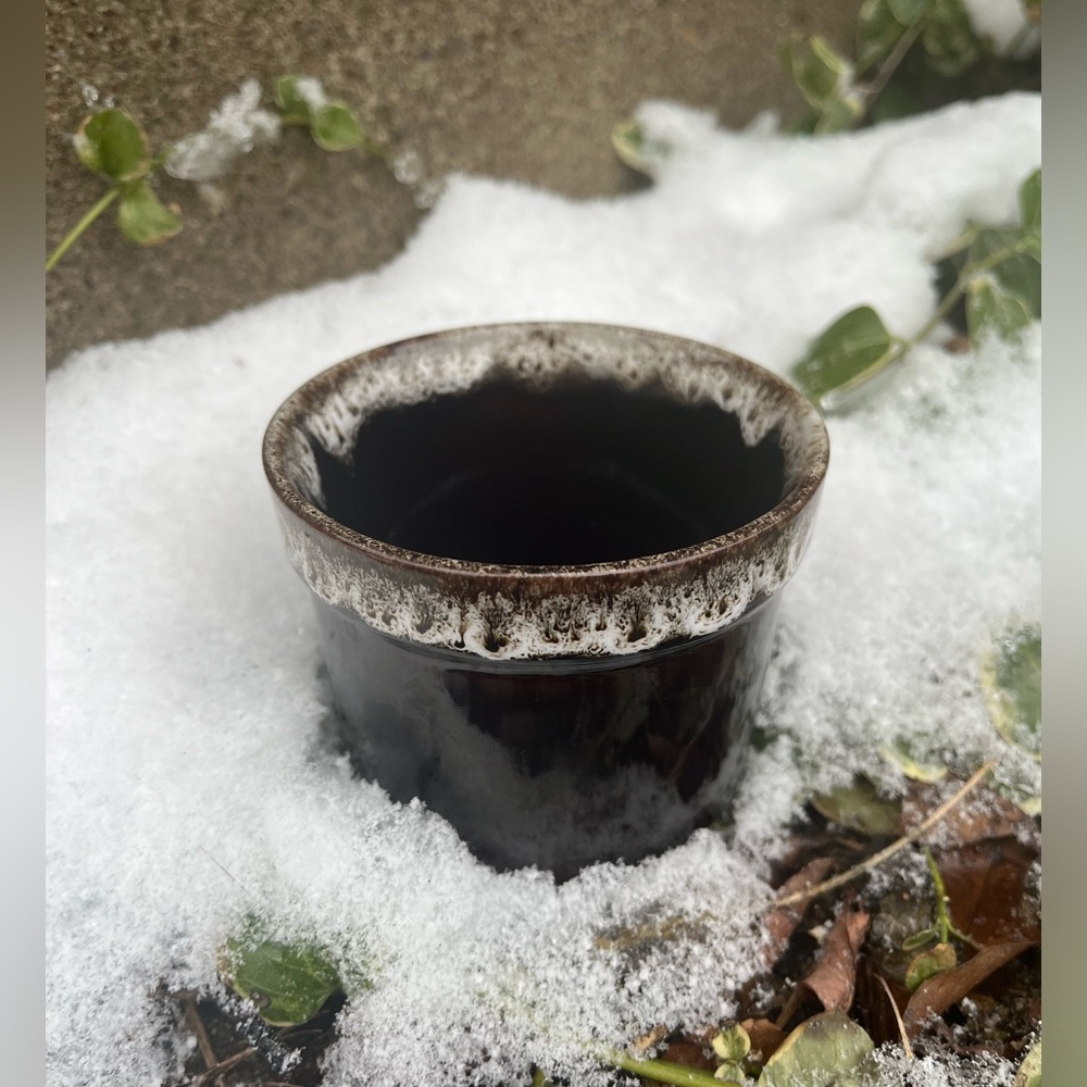 Small, pretty stoneware planter / crock